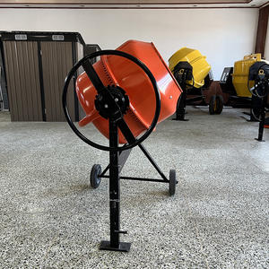 Drum listrik, roda kecil Dorong Tangan ke lokasi konstruksi renovasi semen multifungsi pencampur cepat - Product Image 3