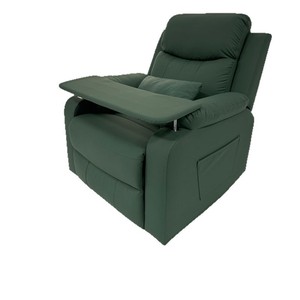 Sillón de Masaje Eléctrico Reclinable Verde Oscuro Caqui, Enchufable, Sin Rieles, con Masaje de Hombros y Brazos, para Sala de Estar - Product Image 1