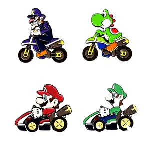 เข็มกลัดโลหะสำหรับเกมแข่งรถซูเปอร์มาริโอพิมพ์ลายดิจิทัล yoshis Luigi <span class=keywords><strong>Mario</strong></span> - Product Image 5