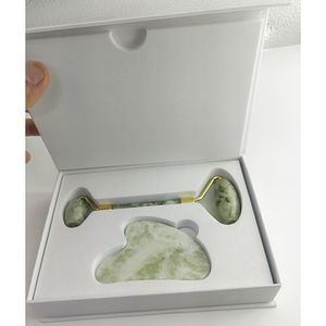 Herramientas para el Cuidado de la Piel en Oferta, Rodillo de Jade Natural, Guasha de Cuarzo Rosa para Masaje Facial, Rodillo Facial Guasha - Product Image 4