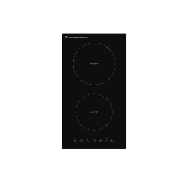 OEM/ODM Electric Dual-cooker Black Ceramic Panel Touchpad Control Hotel Household Use 2000W+1500W Waterproof Intense