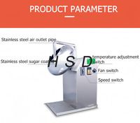 Machine à enrober le chocolat automatique, machine à enrober les amandes et le sucre, machine à enrober en acier inoxydable pour les cacahuètes