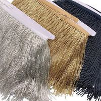 Frange de perles et strass dorés, pompons faits main, marron, durables, pour la confection de vêtements 3D, Tessuti Fiori 3D