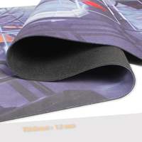 Tapis de souris pliable antidérapant et résistant à l'eau, motif dessin animé, base en caoutchouc, taille personnalisée, populaire pour la maison, le bureau et la salle de jeux