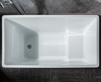 Chine Nouvelle Conception profonde de Fabricant Japonais haute brillance finition acrylique baignoires autoportantes avec siège