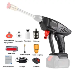Hot Selling Cordless Portable High Pressure Cleaning Wireless Battery Power Spray Gun For Washing Car Washer