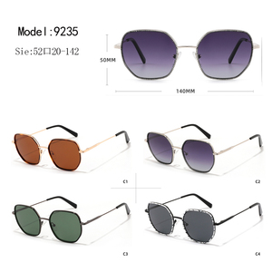 Gafas de Sol Unisex con Marco Metálico Cuadrado, Lentes Marrones, Protección UV400, Estilo Moderno para Adultos - Product Image 3