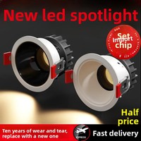 Spot encastré LED moderne de haute qualité 5W, dimmable, anti-éblouissement, super lumineux, 30 degrés, CRI90, DALI COB, pour plafond de maison