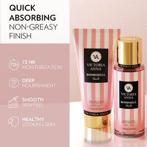 Set de Regalo <span class=keywords><strong>Victoria</strong></span>'s <span class=keywords><strong>Secret</strong></span> con Loción Corporal de 75ml y Spray Corporal de 85ml en Bolsa de Viaje Fragancia Floral Perfumes Originales - Product Image 1