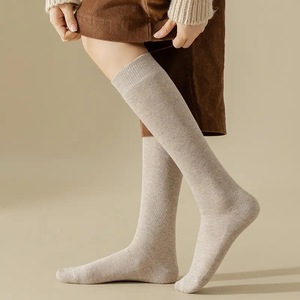 Women's Knee High Socks Solid Color Thermo Warm Winter Wear Anti Slip Sweat Absorbing Odor Resistant Friction Resistant - Product Image 1