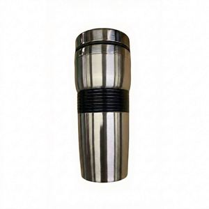 Stainless Steel Tumbler Vacuum Insulated <b>Double</b> <b>Wall</b> Travel <b>Mug</b> with Silicone Sleeve Minimalist Design - Product Image 1