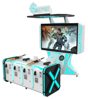Console de jeu de tir VR en métal pour 4 joueurs pour parc d'attractions, simulateur de bataille de tir en ligne, borne d'arcade à monnayeur avec garantie d'un an