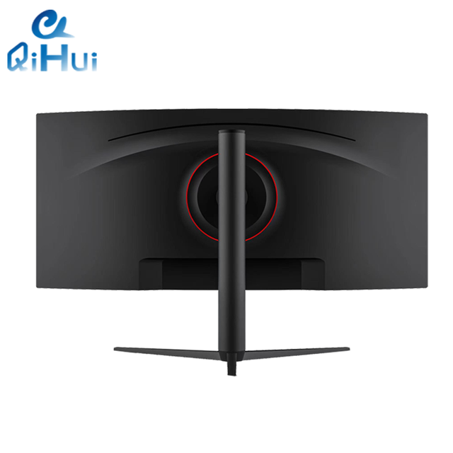 Qihui 34-inch Curved LCD Monitors 2k 5k 165hz Ips Gaming Desktop Computer Pc Home and Office with Led Bar Light VGA USB