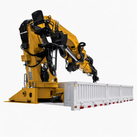 Grue de camion pliante à flèche articulée de 28 tonnes, 8 sections, portée de 20,8 m avec treuil et télécommande, pour levage lourd