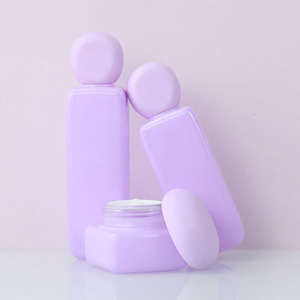 Lotion de soin de la peau <span class=keywords><strong>Essence</strong></span> sérum bouteille violette de luxe ensembles de conteneurs d'emballage pot en verre cosmétique et bouteille pour le visage 50ml - Product Image 6