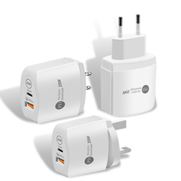 Adaptor Charger USB Type C 2 Port QC3.0 25W PD Berkualitas Tinggi untuk iPhone 14 untuk Pengisian Daya Cepat Ponsel