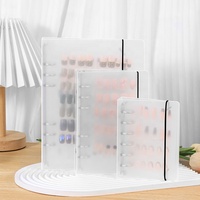 A5 B5 A4 Nail Organizer Display Tips Display Storage Book Frosted Nail Wearable Manicure Storage Album Art Display Show