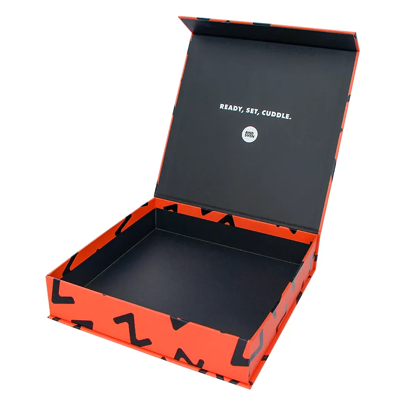 Scatola di cartone rigida per personalizzazione a forma di libro con Design a chiusura magnetica per l'imballaggio di sciarpe per libri di gioielli