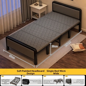 Lit pliant double en métal portable moderne <span class=keywords><strong>de</strong></span> 150 cm <span class=keywords><strong>de</strong></span> large, fourni par l'usine, pour bureau et <span class=keywords><strong>chambre</strong></span> à coucher - Product Image 6