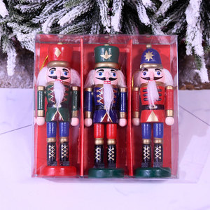 Nuevo Adorno Navideño <span class=keywords><strong>2022</strong></span>, Exquisita Figura de <span class=keywords><strong>Cascanueces</strong></span> en 3 Colores, Decoración Navideña de Madera - Product Image 5