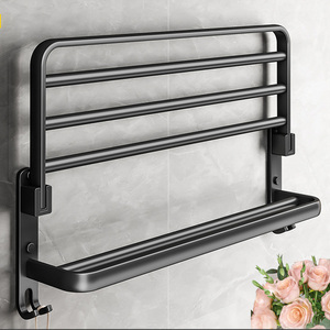 Nhôm Treo Tường Phòng Tắm Khăn Giá Và Thanh Phụ Kiện Thiết Lập Phẳng Lưu Trữ Khăn Giá Phụ Kiện - Product Image 3