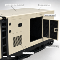 Groupe électrogène diesel silencieux Weichai Yuchai 300 kVA 240 kW insonorisé triphasé pour hôtel de petite taille 50 Hz 60 Hz