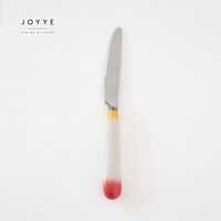 Ensemble de couverts en acier inoxydable avec manche en céramique personnalisé JOYYE, couleur dégradée, couteau, fourchette, cuillère pour table à manger, OEM ODM en gros