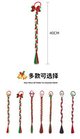 Fujia  fibre haute température père noël tresse accessoires de cheveux en caoutchouc queue de cheval de noël pour enfants
