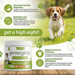 Golosinas Masticables Probióticas para Perros <span class=keywords><strong>de</strong></span> Marca Blanca, 8 Cepas, 3 Mil Millones <span class=keywords><strong>de</strong></span> UFC, Enzimas Digestivas Intestinales, Apoyo Inmunológico, Suplemento para Mascotas - Product Image 1