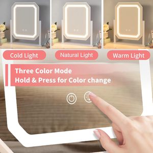 Espejo de Maquillaje LED Moderno <span class=keywords><strong>con</strong></span> Control Táctil, 3 Modos de Iluminación y Lupa Desmontable de 5x para Uso en Casa, Salón o Escritorio - Product Image 2