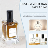 Botella de Perfume Cuadrada de Vidrio Transparente Clásica Personalizable con Tapa de Rosca Vacía de 15ml y 30ml