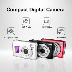 学生・ティーン向けデジタルカメラ 8倍光学ズーム 18MP HD写真・ビデオカメラ コンパクトポケットカムコーダー - Product Image 4