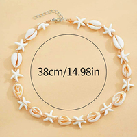 Collier en chaîne de corde avec logo personnalisé en forme d'étoile de mer et de coquillage, plaqué or, anti-allergie, cadeau pour les fashionistas de la rue