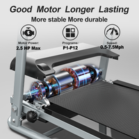 Cintas de Correr Eléctricas Plegables Profesionales Portátiles, Capacidad de 120 kg, Máquina para Correr en Casa de 2.5 HP con Inclinación Manual de 3 Niveles