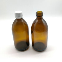 Bouteille de sirop d'ambre clair avec bouchon à vis 30ml 60ml 100ml 125ml 150ml 200ml 300ml 500ml Capacités