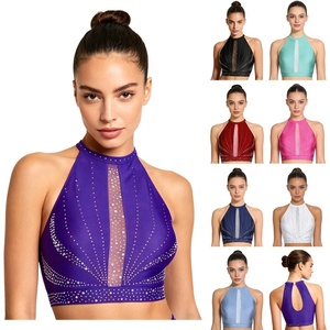 Ropa de Danza Personalizada para Mujer, Top Corto para Danza Lírica y Danza del Vientre, Traje de Danza Moderna para Actuaciones en Escenario - Product Image 1