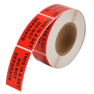 Este es un conjunto de etiquetas <span class=keywords><strong>no</strong></span> separadas 500 rollo 1 "X 2" etiqueta frágil de advertencia fluorescente roja - Product Image 1