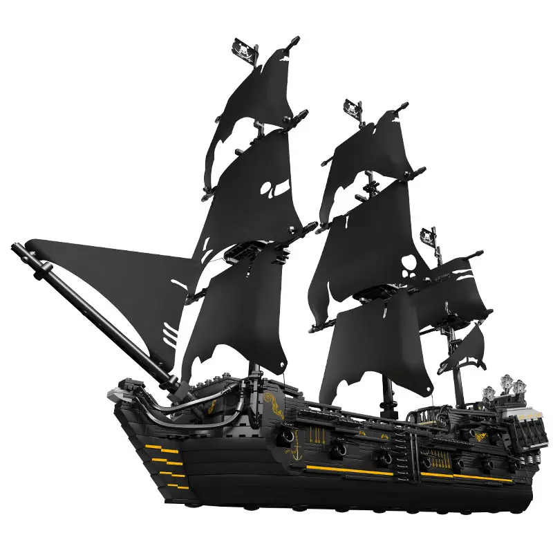 MOULD KING 13111 Pirates Ship Building Blocks for Adults MOC Bricks The Black Model Kits to Build Kids Educational Block