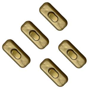 ชุดสวิตช์โกลก้าร็อคเกอร์ 5 ชิ้น สีทอง 250V AC SPST 2P เปิด-ปิด พลาสติก - Product Image 1