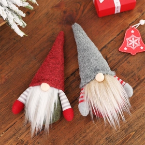 Figurine de père noël Tomte <span class=keywords><strong>scandinave</strong></span> Gnome de Noël Jouet elfe en peluche Mini décor succulent pour balcon de cour extérieur pour Noël - Product Image 6