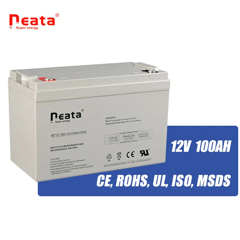 Neata 12 V 100 Ah 120ah 150ah 180ah 250ah Batera De Gel De 12 V Loodzuurbatterij