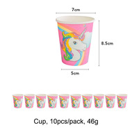 Youlun licorne thème fête décorations assiettes en papier jetables tasses serviettes masque facial ustensiles corne bruiteur fournitures de fête