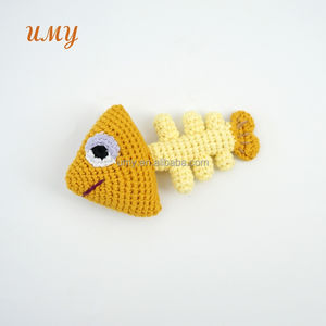 Pez hueso esqueleto patrón de ganchillo gato juguete coño - Product Image 2