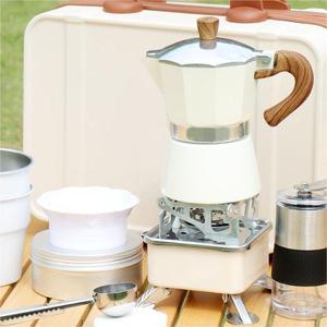 Cafetière espresso personnalisée à poignée en <span class=keywords><strong>grain</strong></span> de bois de style italien, cafetière à moka en aluminium - Product Image 5