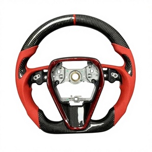 Volant en cuir personnalisé avec fibre de carbone pour Toyota Corolla/Camry 8ème génération/SE/Levin/Avalon/Cross/FRONTLANDER 2018 2020 <span class=keywords><strong>2022</strong></span> 2019 - Product Image 1