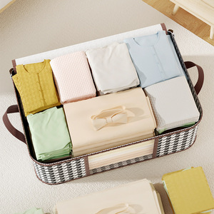 Clothing Organizer <b>Storage</b> Box Rectangle Dustproof With Handle For Bedroom Quilt Bag Household Use - Product Image 3