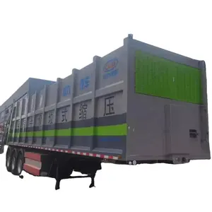 Garbage Trailer Compacted Trailer Compactor Trailer 50m3 3 Axles Triangle Tyre T700 Steel garbage box