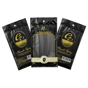 Custom Tobacco Packaging Plastic Pouches Humidified Cigar Humidor Bags For 4-5 Cigars With Hygrometer Divider