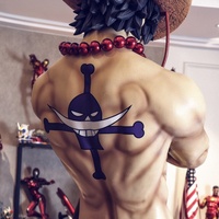 Figura de Ace de One Piece, Anime Japonés Popular, Figura de Ace de Tamaño Real, Estatua de Anime, Adornos de Resina de Ace, Regalo para Decoración y Colección