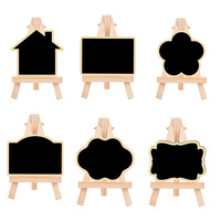 Ychon Saint Valentin Artisanat En Bois Décoration De Mariage DIY Petit Tableau Noir avec Support Sculpté pour La Décoration Intérieure Numéro De Table